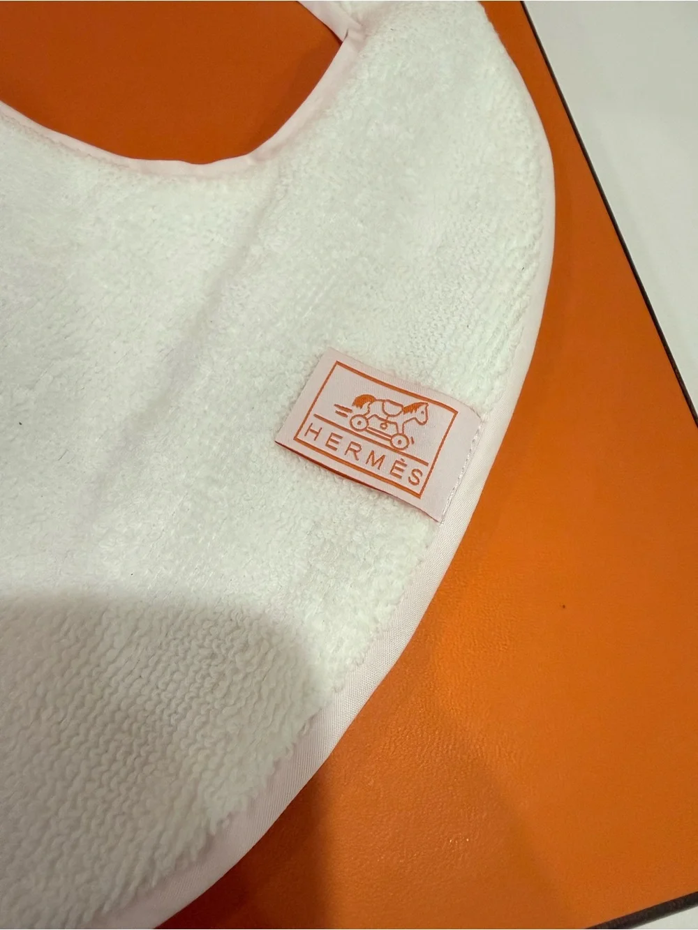 Hermes Baby Bib - Luxury Cotton Kids Accessory